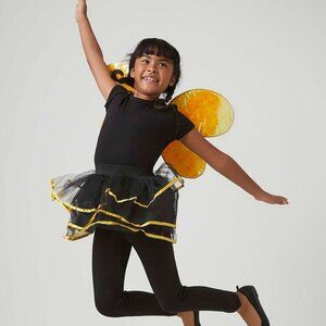 Cute & Colorful Kids Girls Dress up Bee Skirt & Wings Fashion Costume Set
